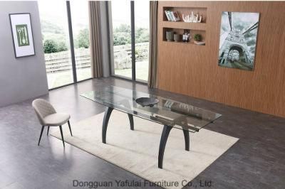 Hot Sale Extension Cymbate Glass Home Dining Table