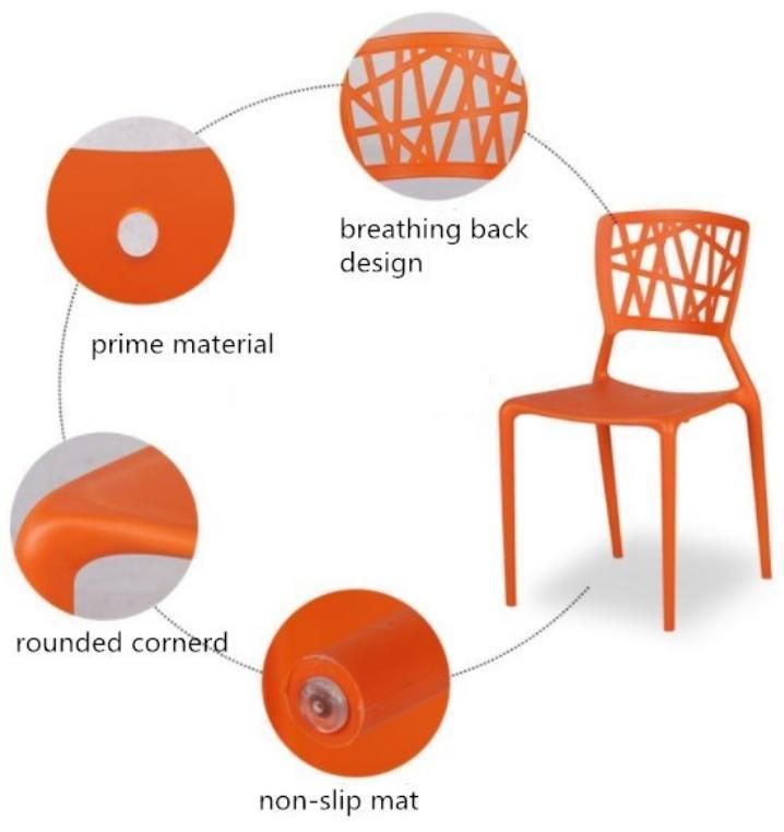 Wholesale Outdoor Garden Comfortable Stackable Furniture Modern Plastic Chair
