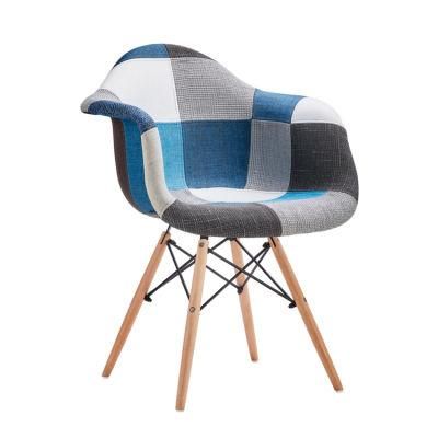 Hot-Selling Luxury Modern Fabric Chairs Patchwork Arm Chairs