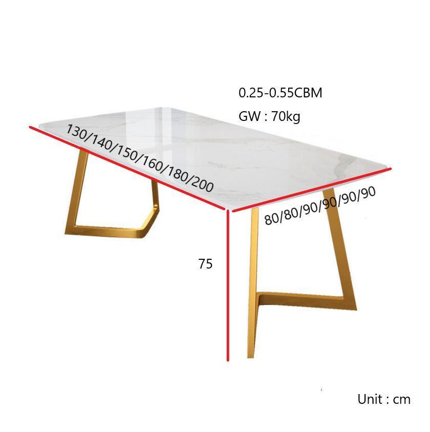 High Quality Marble Top Table and Chair Stainless Steel Sets