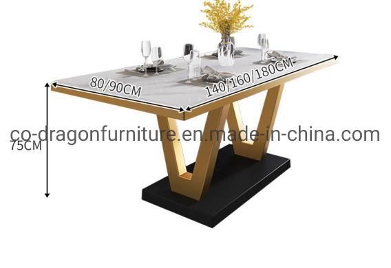 Fashion New Design Stainless Steel Dining Table for Home Furniture