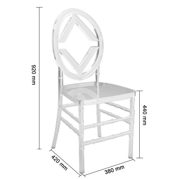 Xinyimei Furniture New Style Banquet Hotel Resin Transparent Sillas Tiffany Chair