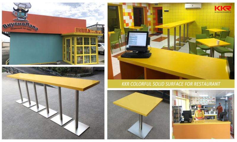 2 Person Solid Surface Fast Food Table and Chairs