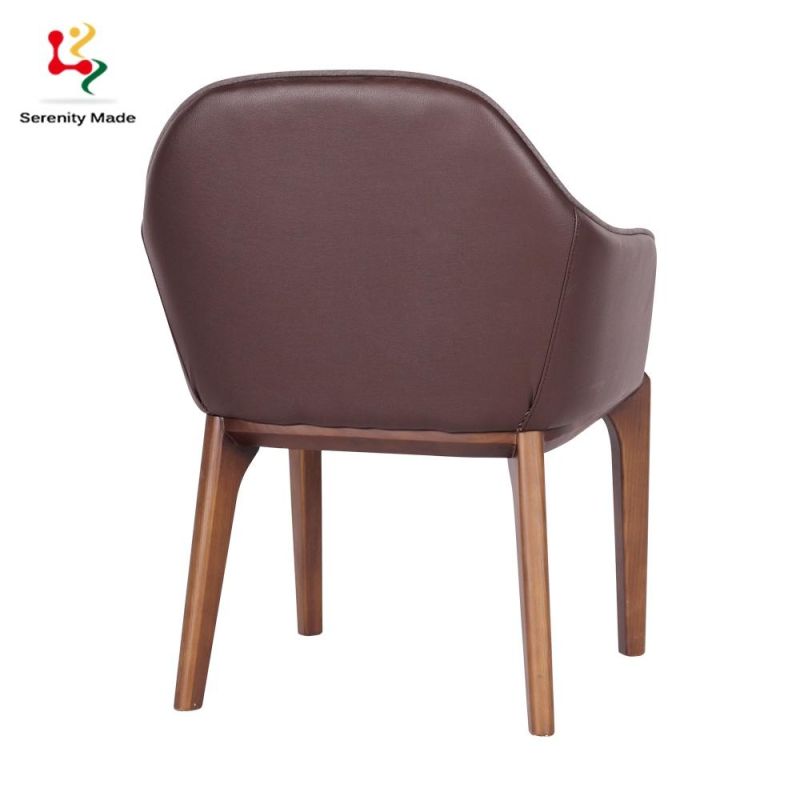 Nordic Style Home Furniture Velvet Upholstery Bedroom PU Leather Back Leisure Living Room Lounge Dining Chair