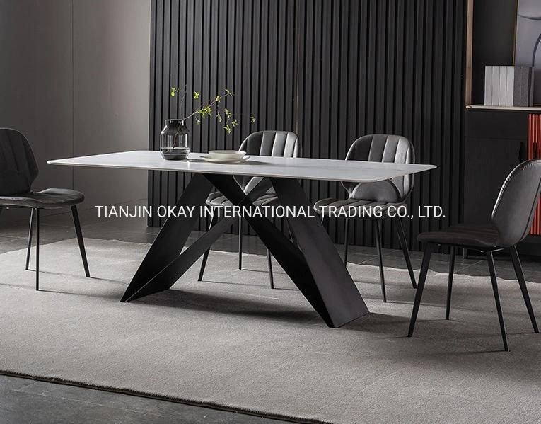 Free Sample Wooden Chairs Stone 8 Ceramic Modern Square Expandable 12 Seater Italian Dining Table