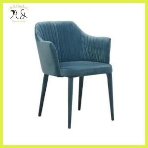 Living Room Navy Blue Velvet Dining Armchair