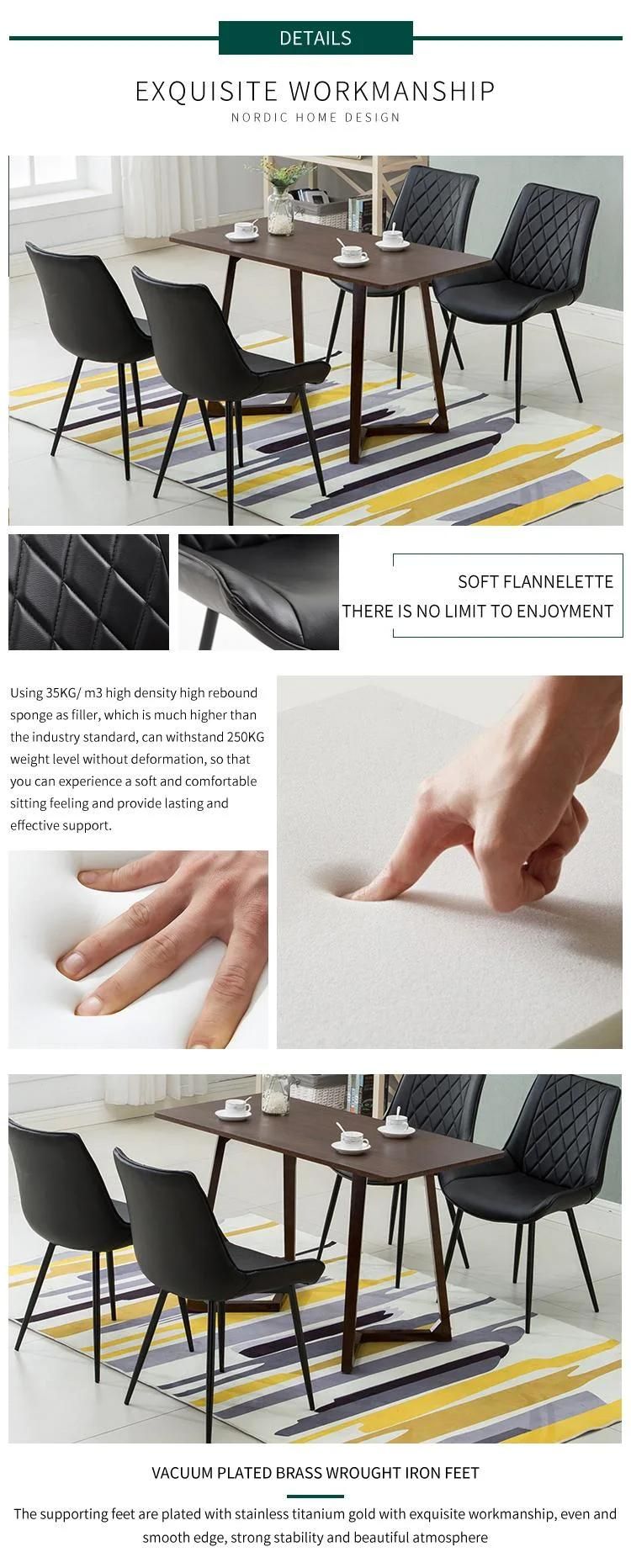 Design Room Furniture Nordic Velvet Modern Luxury Dining Chairs
