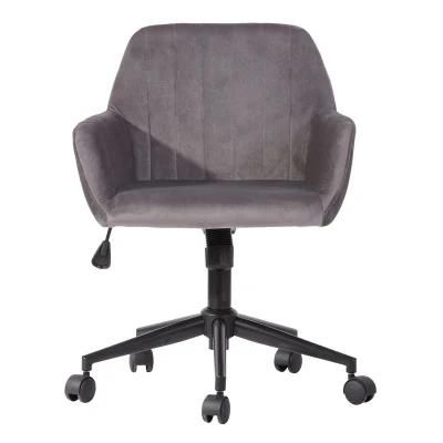 Comfortable Velvet Chairs for Living Room with Metal Wheel Ergonomic Computer Swivel Chair with Adjustable Height