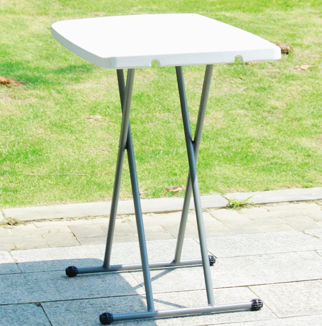 EU Standard 2.5feet 76cm Small Rectangular Dining Modern White Plastic Folding Coffee Table