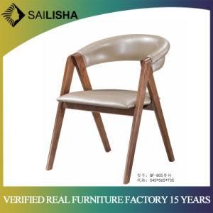 Home Furniture Solid Wooden Leg Leather Cushion Dining Chair