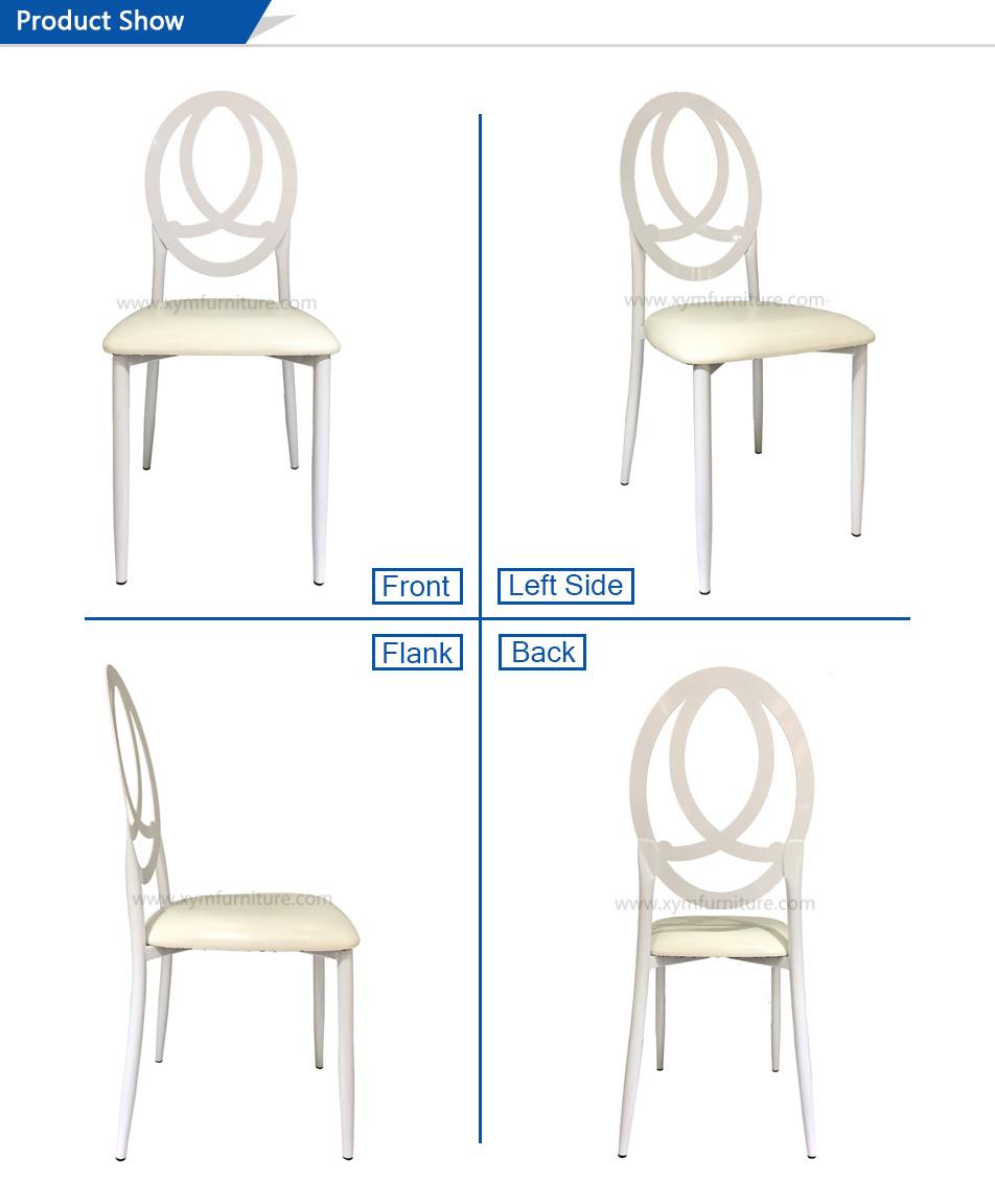 Royal Event Hall Furniture White Steel Banquet Phoenix Chair for Sale