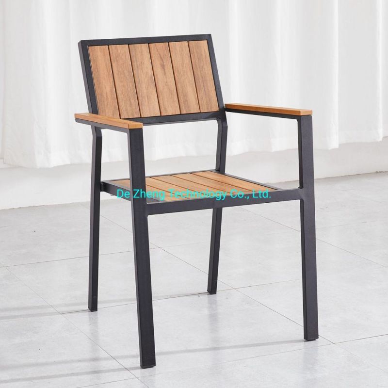 Hot Sale Modern Design Stackable Leisure Polywood Aluminum Garden Chair