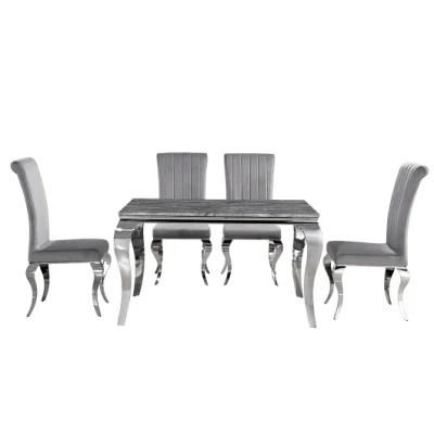 Rectangular Shape Design Concise Hot Sale Stainless Steel Dining Table