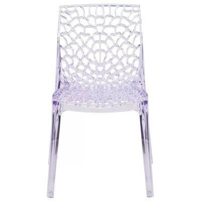 Comnenir Clear Crystal Nordic PP Plastic Chair Home Furniture Dining Room Chairs Plastic Chair with Armrest