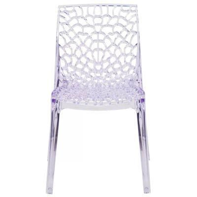 Comnenir Clear Crystal Nordic PP Plastic Chair Home Furniture Dining Room Chairs Plastic Chair with Armrest