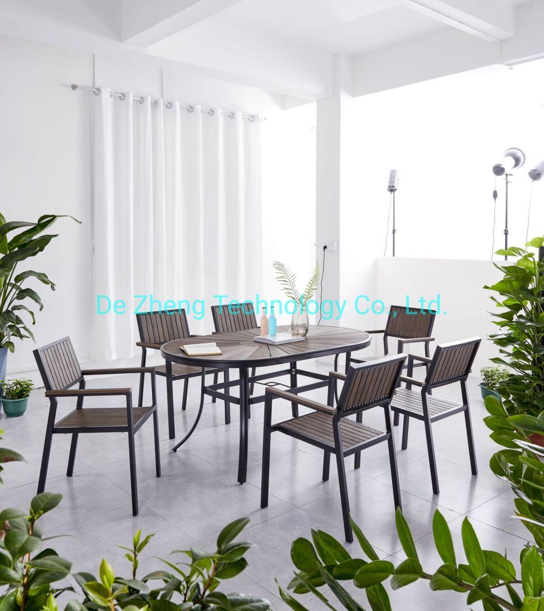 Garden Plastic Wood Folding Dining Sets Table and Chairs Balcony Chairs