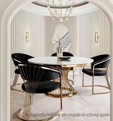 High Quality Luxury Gold 2022 Hot Dining Set Furniture China Manufacturer