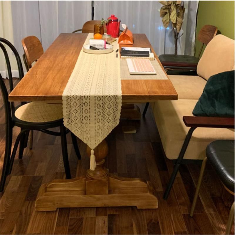 Made in China Antique Furniture Solid Wood Dining Table Set Solid