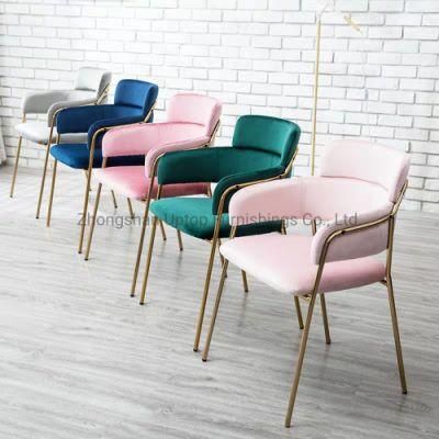 Cafe Furniture Metal Frame Restaurant Upholstered Dining Chairs (SP-LC822)