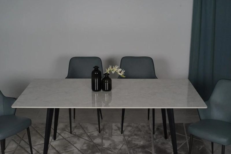 Dining Room Furniture Marble Dining Table with Stainless Steel