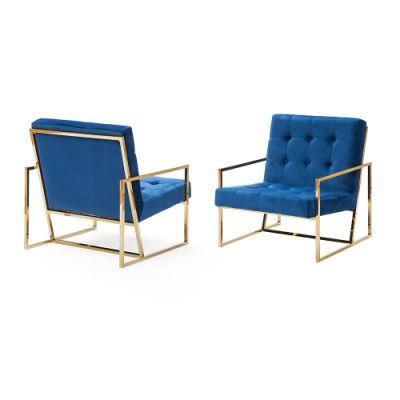 Blue Comfortable Leisure Fabric Sofa Chair