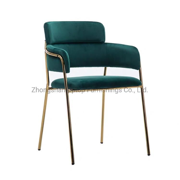 Cafe Furniture Metal Frame Restaurant Upholstered Dining Chairs (SP-LC822)