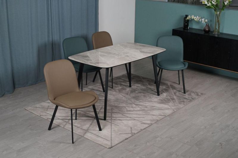 Dining Room Furniture Sintered Stone Dining Table with Stainless Steel