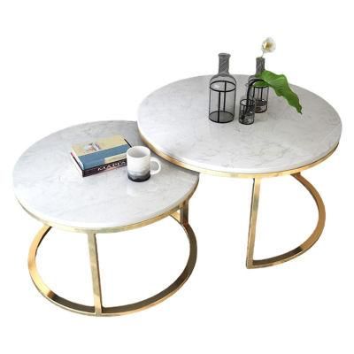 Circular Gold Coffee Table Simple Creative Designer Home Hotel Nordic Marble Dining Table