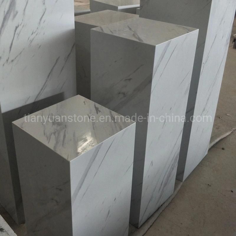 Marble Statue Figurine Vase Cube Display Pedestals for Home Museum Decor