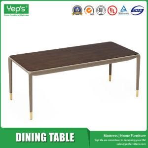 1.6m 1.8m 2.0m Long Modern Dining Table with Walnut Veneer