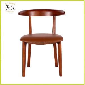 Restaurant Chair Wooden Dining Chair with Fabric Seat Pad Backrest Chair