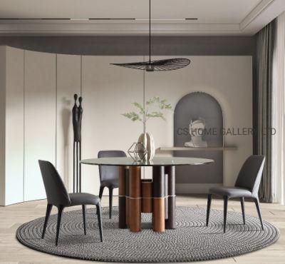 Wooden Home Furniture Modern PVC Hotel Restaurant Dining Chair