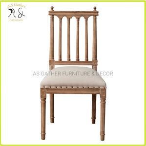 French Country Rurality Vintage Style Solid Wood Antique Finish Event Chair Dining Chair