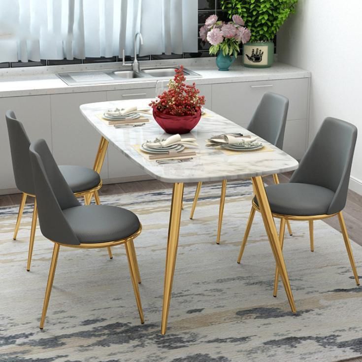 Unique Design Nordic Modern Marble Dining Table for Room Furniture