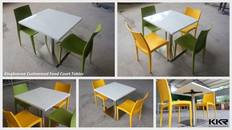 Kkr Furniture Modern Square Solid Surface Table