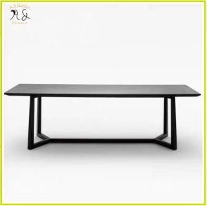 Metal Table Base Large Rectangle Wooden Dining Table