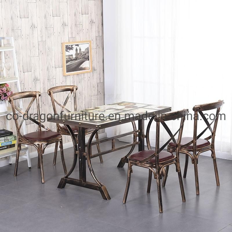 Modern Contracted Metal Iron Dining Chair for Home Furniture