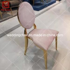 2020 New Design Removable Round Back Stainless Steel Dining Chair Can Change Pattern