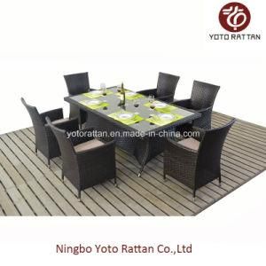 Outdoor Wicker Dining Set with 6 Chairs (1112)
