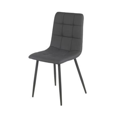 New Design Hot Sale Luxury Dining Room Furniture Velvet Fabric Dining Chairs with Powder Coating Legs