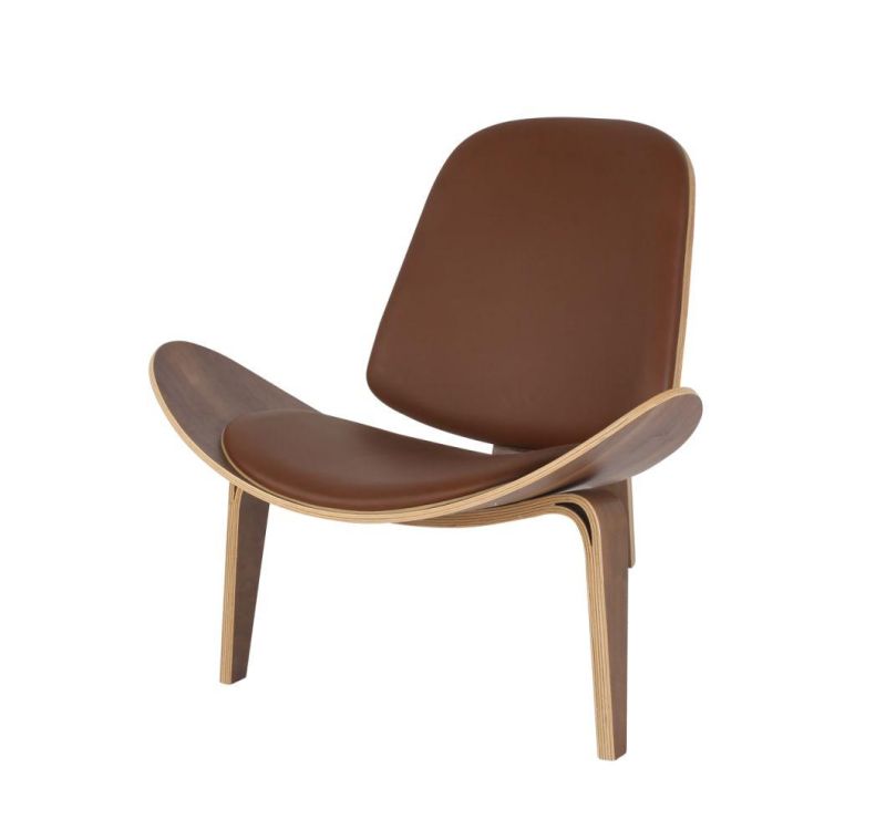 Shell Shape Leisure Bent Curved Wood Chair Bent Plywood Chair for Living Room