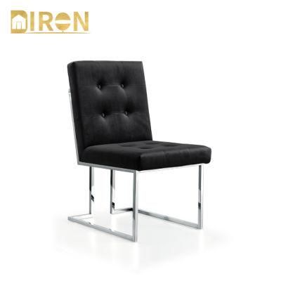 Factory Supply High Quality Stainless Steel Frame Velvet Dining Chair