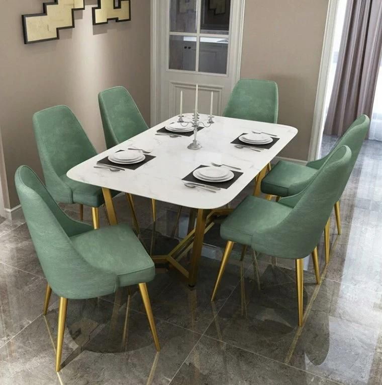 OEM Factory Modern Ss Home Furniture Marble Dinner Table