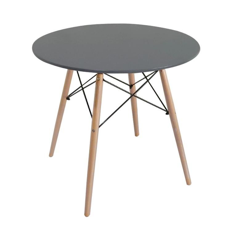 Chinese Bazhou Space Saving Small Round Wood Dining Table Cafe Designs Wooden Modern Decoration