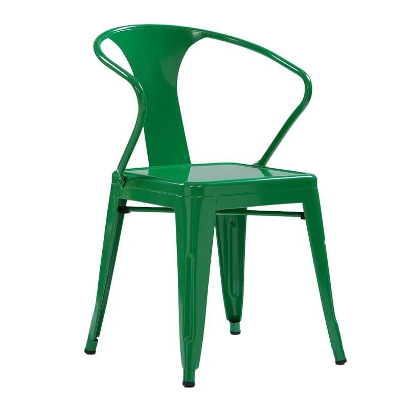 Hot Sale Colorful Vintage High Back Metal Furniture Metal Chair