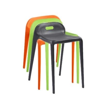 Classic Design Short Back Save Space Stacking Plastic Dining Stool Chair for Restaurant Table