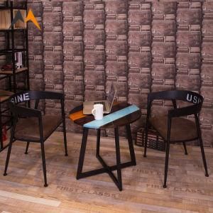China Wholesale Modern Metal Black Coffee Shop Tables and Chairs