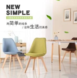 Modern Multi-Color Optional PP Durable Material Wooden Leg Dining Chair Outdoor Dining Chair