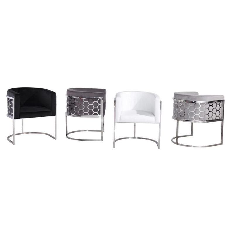 Modern Luxury Home Furniture Dining Room Chairs Stainless Steel Legs Velvet Fabric Dining Chair