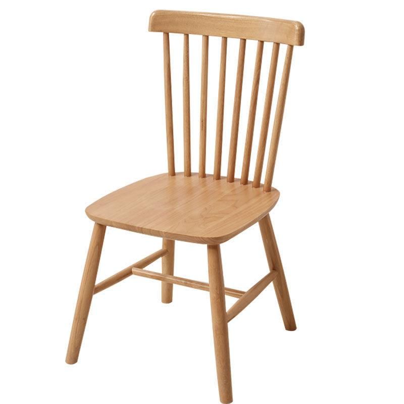 Wholesale Solid Rubber Wood Dining Chair Household Computer Chair Modern Simple European Style Modern Dining Room Furniture Dinner Table & Chair Home Furniture